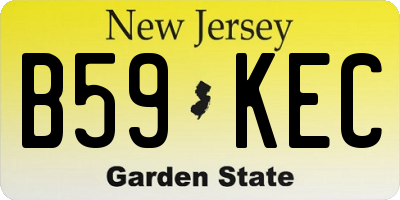 NJ license plate B59KEC