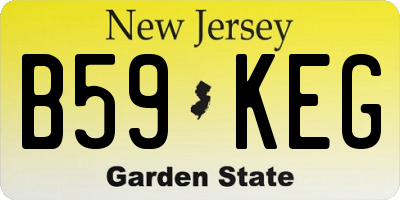 NJ license plate B59KEG