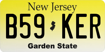 NJ license plate B59KER