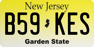 NJ license plate B59KES
