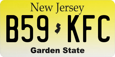 NJ license plate B59KFC