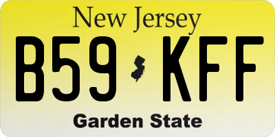 NJ license plate B59KFF
