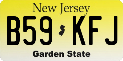 NJ license plate B59KFJ