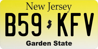 NJ license plate B59KFV