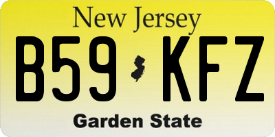 NJ license plate B59KFZ