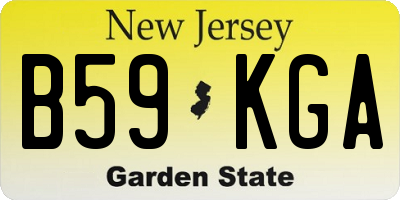 NJ license plate B59KGA