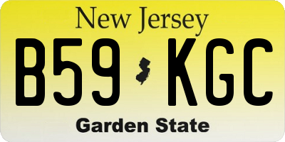 NJ license plate B59KGC