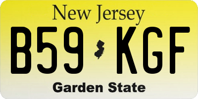 NJ license plate B59KGF