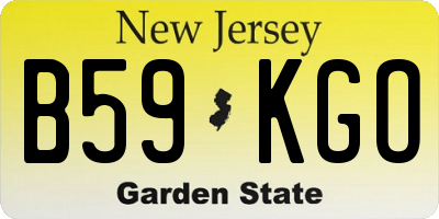 NJ license plate B59KGO
