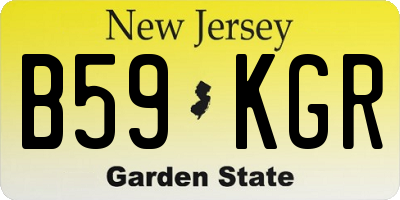 NJ license plate B59KGR