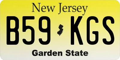 NJ license plate B59KGS