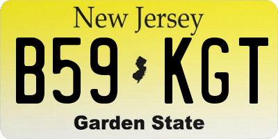 NJ license plate B59KGT