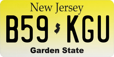 NJ license plate B59KGU