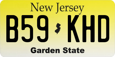 NJ license plate B59KHD
