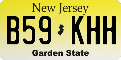 NJ license plate B59KHH