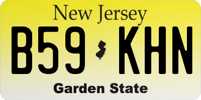 NJ license plate B59KHN