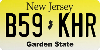 NJ license plate B59KHR
