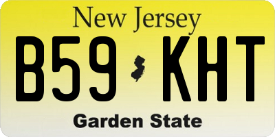 NJ license plate B59KHT