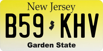 NJ license plate B59KHV