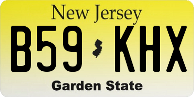 NJ license plate B59KHX