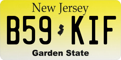 NJ license plate B59KIF