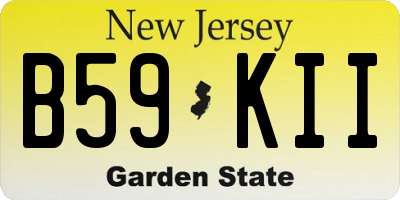 NJ license plate B59KII