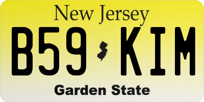 NJ license plate B59KIM
