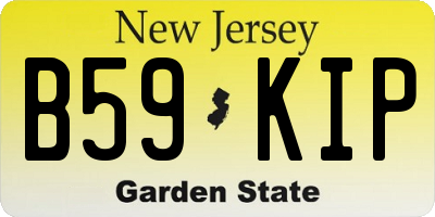 NJ license plate B59KIP