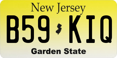 NJ license plate B59KIQ