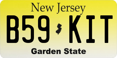 NJ license plate B59KIT