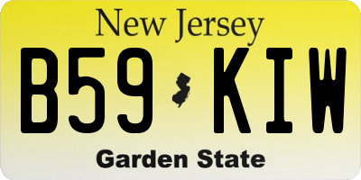 NJ license plate B59KIW