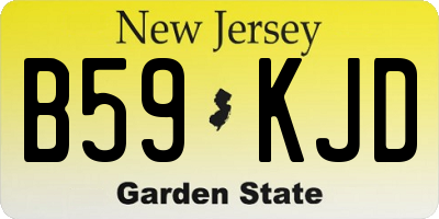 NJ license plate B59KJD