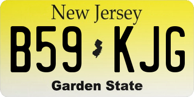 NJ license plate B59KJG