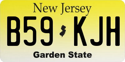 NJ license plate B59KJH