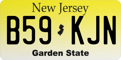 NJ license plate B59KJN