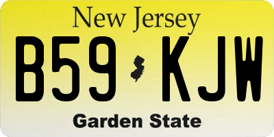 NJ license plate B59KJW