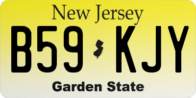 NJ license plate B59KJY