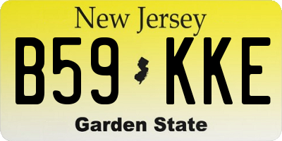 NJ license plate B59KKE