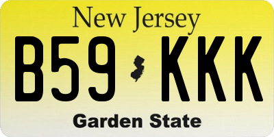 NJ license plate B59KKK