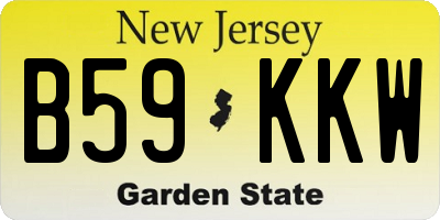 NJ license plate B59KKW