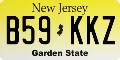 NJ license plate B59KKZ