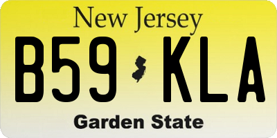 NJ license plate B59KLA