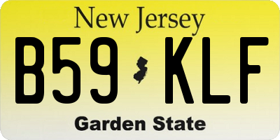 NJ license plate B59KLF