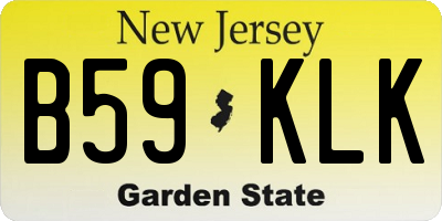 NJ license plate B59KLK