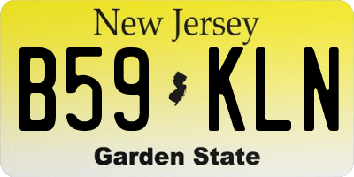 NJ license plate B59KLN