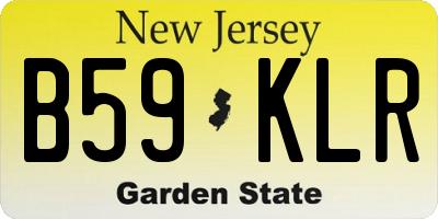 NJ license plate B59KLR