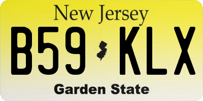 NJ license plate B59KLX