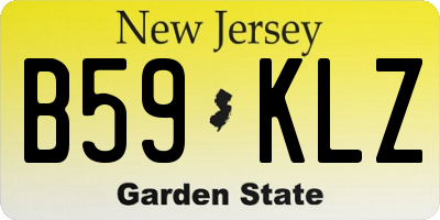 NJ license plate B59KLZ