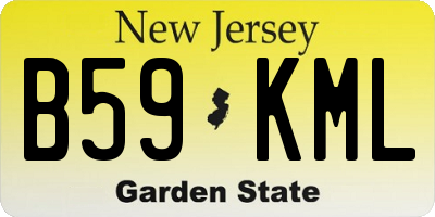 NJ license plate B59KML