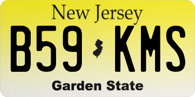 NJ license plate B59KMS